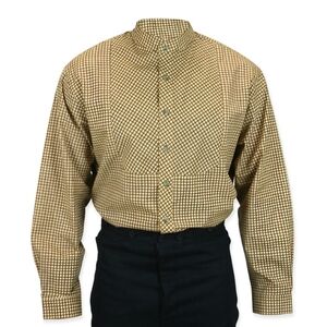Frontier Classics Dark Yellow & Black Bibbed Button-Up Cowboy Checkered